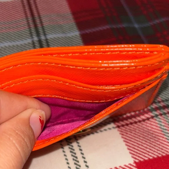 Tory Burch Vibrant Orange Card Holder - Picture 3 of 10